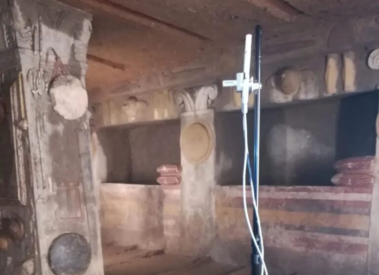 Tomba dei Rilievi: temperatura           e umidità sotto osservazione