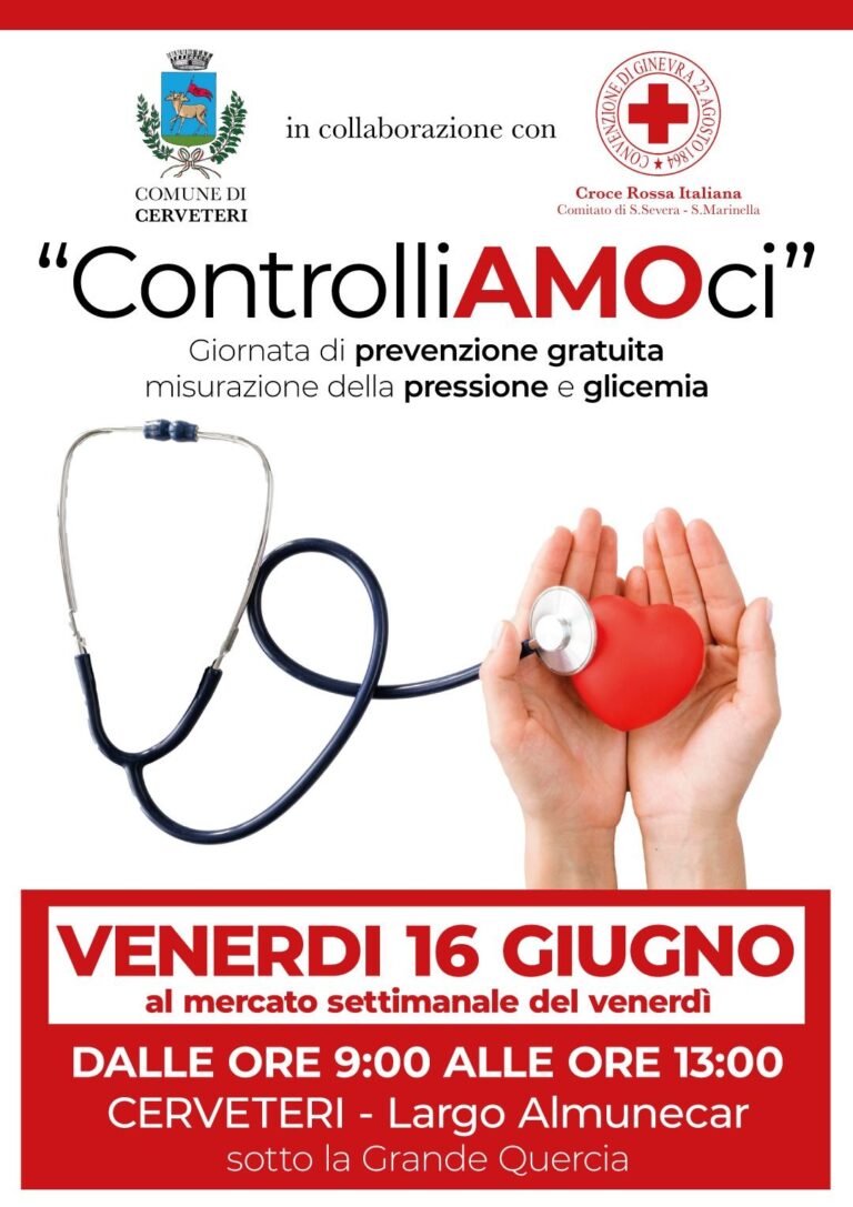 Misurazione della pressione e glicemia gratuiti: gazebo di Croce Rossa Italiana al mercato del venerdì