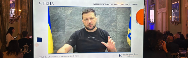 Zelensky in collegamento                 con Cernobbio: “Mai avuto dubbi       sul sostegno italiano”
