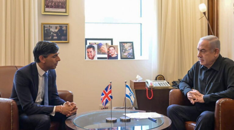 Sunak da Netanyahu: “Vogliamo la vostra vittoria”