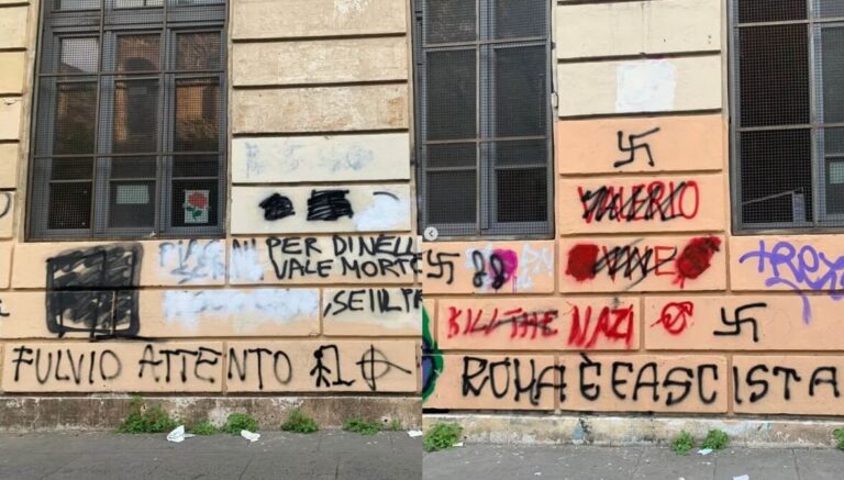 “Fascismo fuori dalle scuole”: e lo minacciano di morte