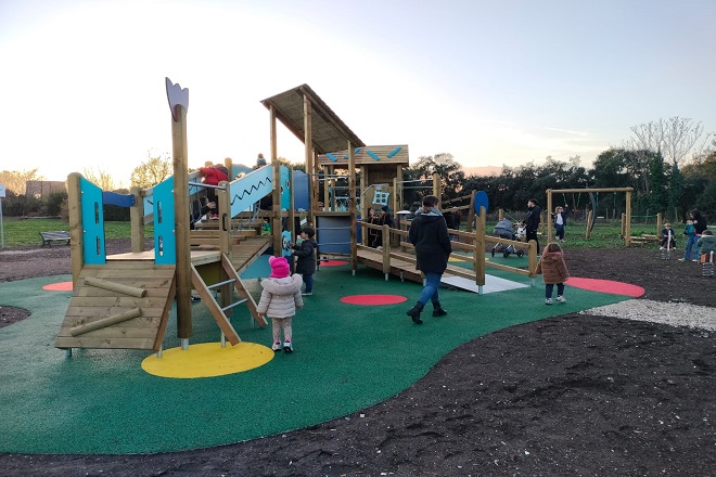 Inaugurata al parco di Villa de Sanctis area ludica riqualificata