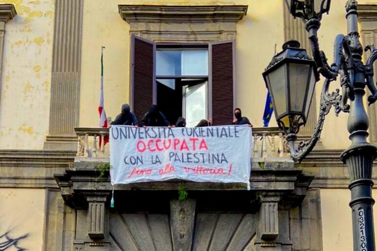 Occupata Università Orientale Napoli a sostegno della Palestina