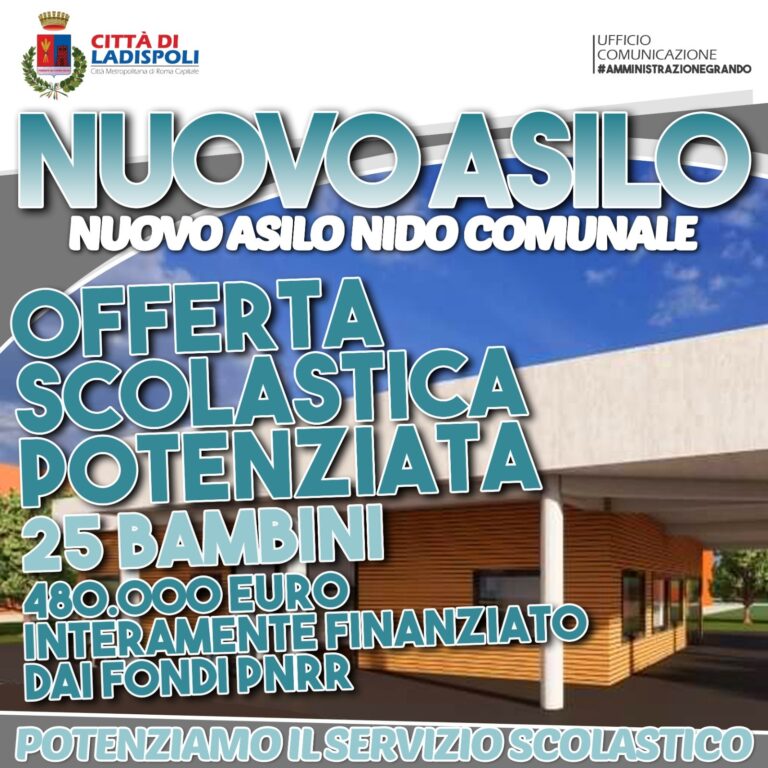 Nuovo asilo nido, consegnati i lavori