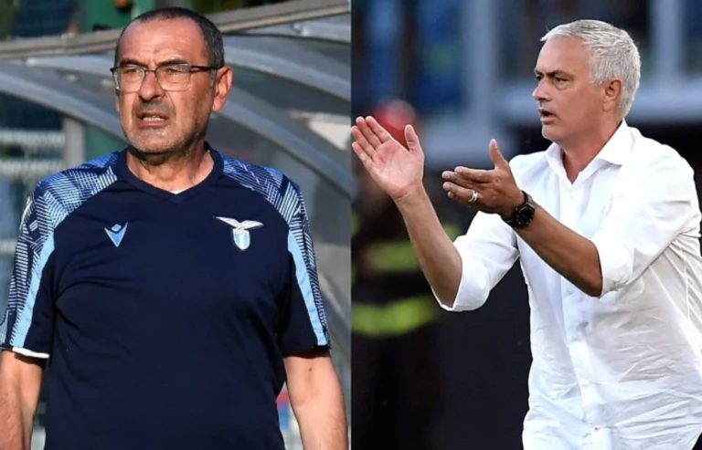 Calcio, battibecco tra gli allenatori Sarri e Mourinho