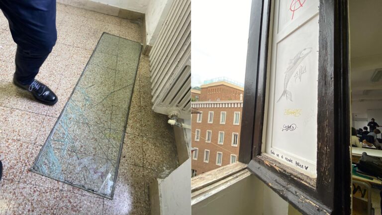 Tragedia sfiorata al liceo Ripetta a Roma, cade un vetro di una finestra: colpiti uno studente e un prof