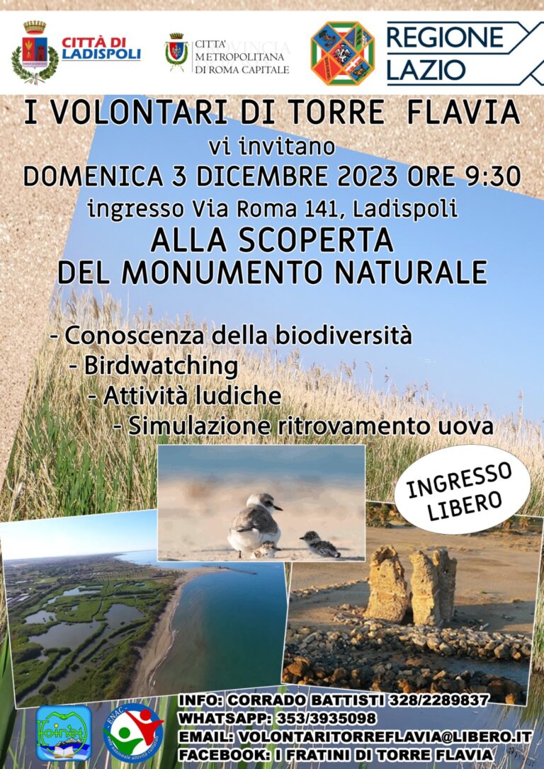 Torre Flavia, domani mattina evento in Palude per valorizzare il territorio