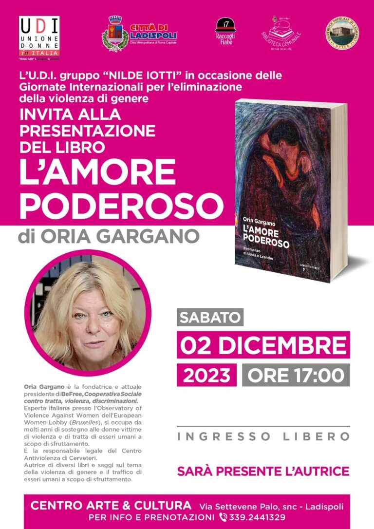 “L’amore poderoso” il 2 dicembre    alle 17.00 al Centro Arte e Cultura